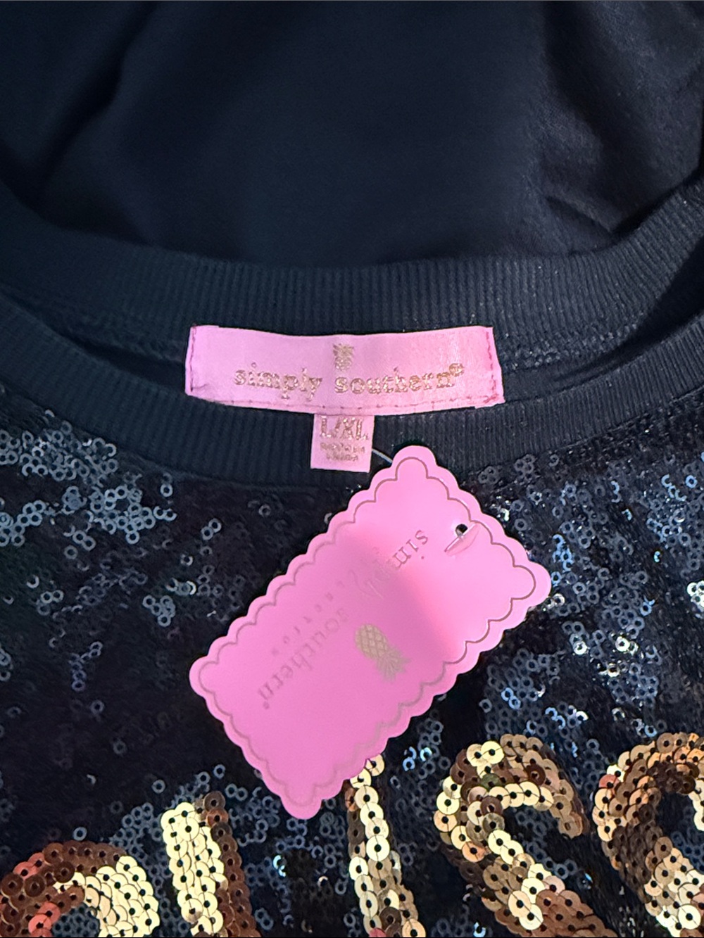 Simply Southern Sequined Football Top/Tunic - Picture 4 of 4